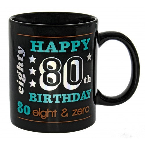 80TH BIRTHDAY HOLOGRAPHIC MUG