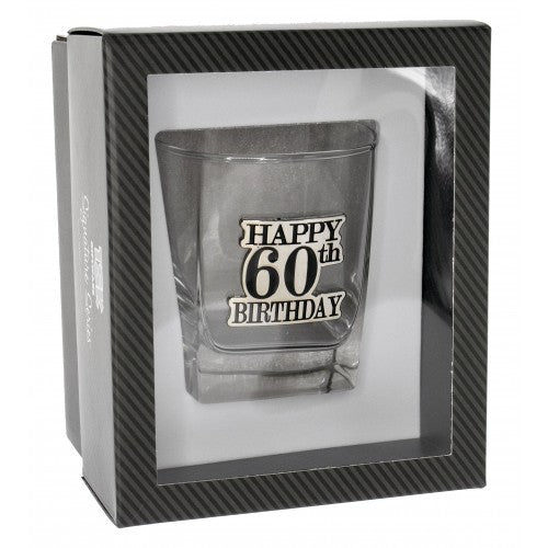 60TH BIRTHDAY HB BADGE SCOTCH GIFT BOXED