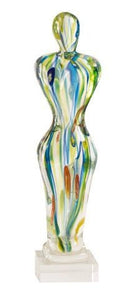 COLOURED GLASS OSCAR FIGURINE