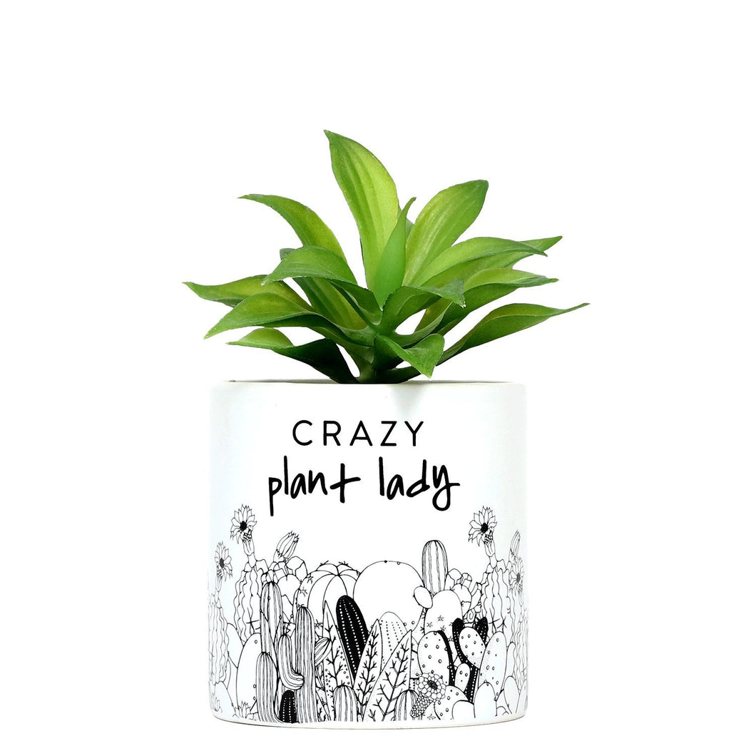 CRAZY PLANT LADY POT PLANT