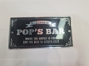 POP'S BAR SIGN
