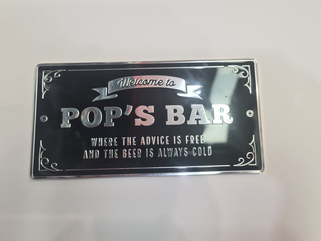 POP'S BAR SIGN