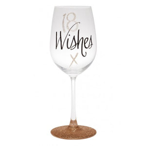 18 WISHES ROSE GOLD WINE GLASS