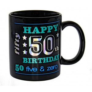 50TH BIRTHDAY HOLOGRAPHIC MUG