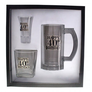 40TH BIRTHDAY BADGED GIFT PACK