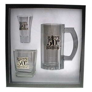 50TH BIRTHDAY BADGED GIFT PACK