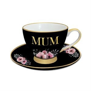 MUM YOU ARE LOVED TEA CUP & SAUCER