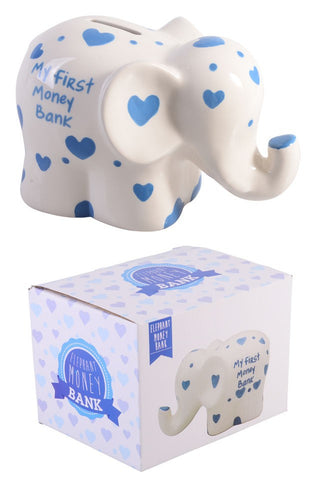 BLUE ELEPHANT MONEY BOX
