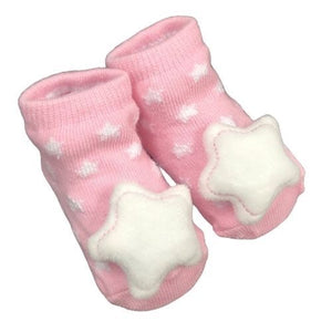 PINK SOCKS WITH RATTLES