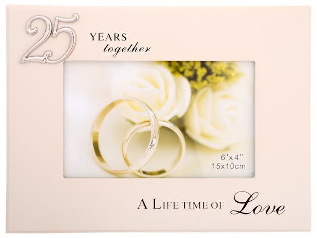 25 YEARS TOGETHER PHOTO FRAME 4X6