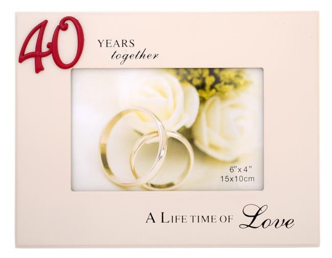40 YEARS TOGETHER PHOTO FRAME 4X6
